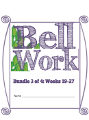 Bell Work Template