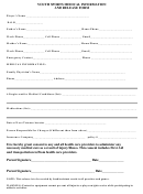 Youth Sports Medical Information And Release Form