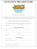 Jose's Southwest Grille Donation Request Form
