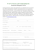 W&w Nursery And Landscaping Inc. Donation Request Form
