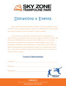 Sky Zone Donation & Events