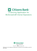 Financing Application For Mcdonald's Owner/operators