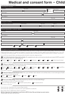 Medical And Consent Form - Child