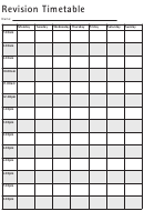 Revision Timetable Template