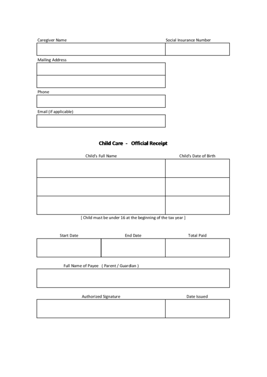 Invoice Receipt Template Printable pdf