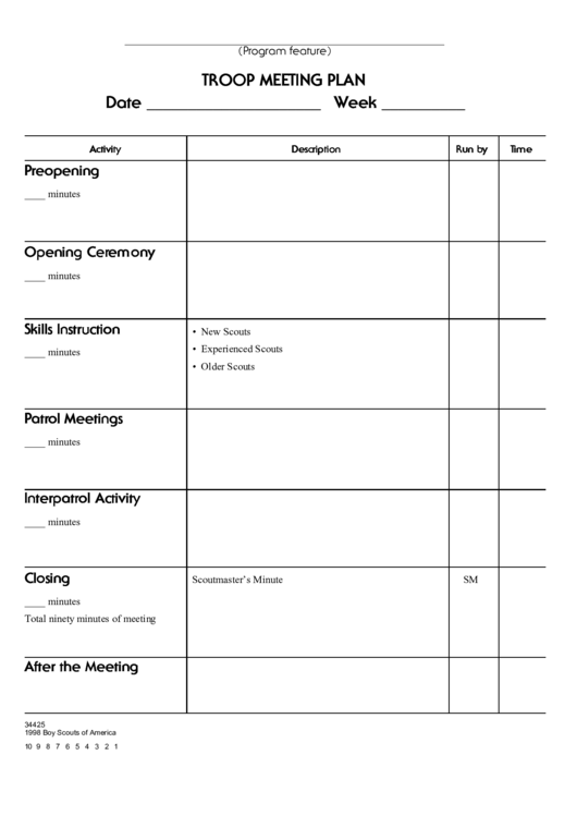 Facility Large Event Planning Template Printable pdf