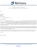 Trustee Resignation Request Letter Template