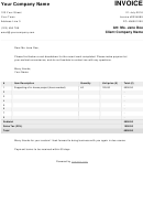 Professional Services Invoice Template