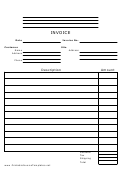 Invoice Template - Lined, Vertical