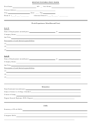 Resume Information Form
