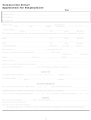 Commercial Driver - Application For Employment Template