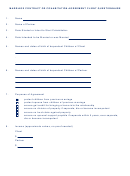 Marriage Contract Or Cohabitation Agreement Client Questionnaire