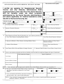 Form Ssa-8001-f5 - Application For Supplemental Security Income