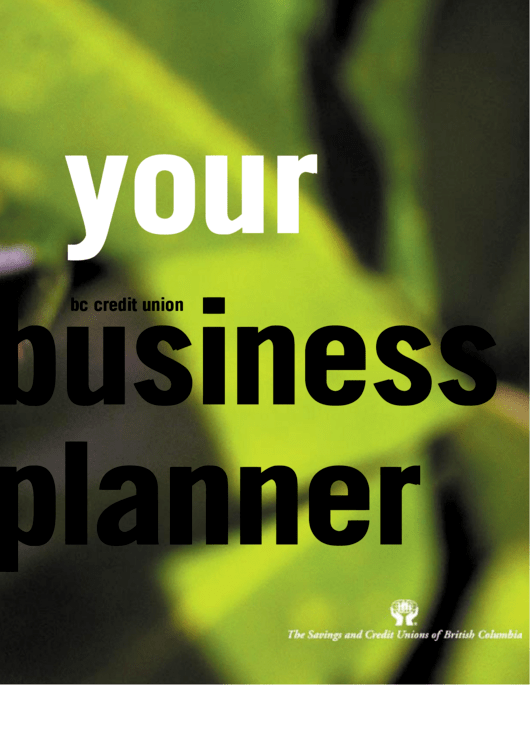 Fillable Your Business Planner Template Printable pdf
