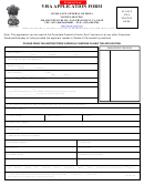 Fillable Visa Application Form - Consulate General Of India Printable pdf