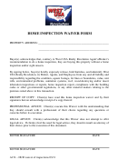 Home Inspection Waiver Form