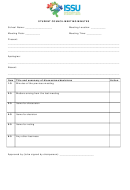 Student Council Meeting Minutes Template