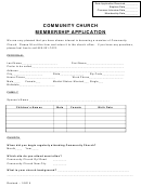 Community Church Membership Application