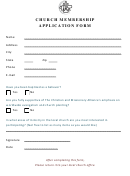 Church Membership Application Form