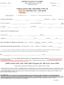 Application For Certified Copy Of Birth Certificate - Tyler, Tx - 2015