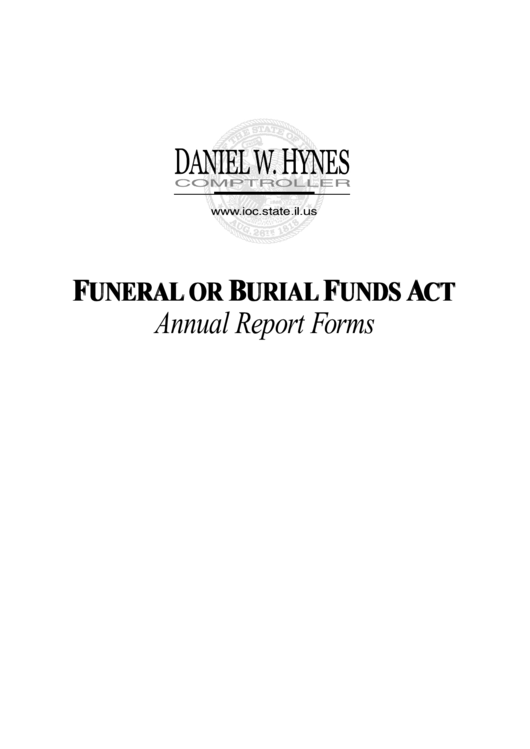 Funeral Or Burial Funds Act Annual Forms Printable pdf