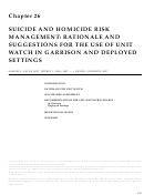 Suicide And Homicide Risk Management