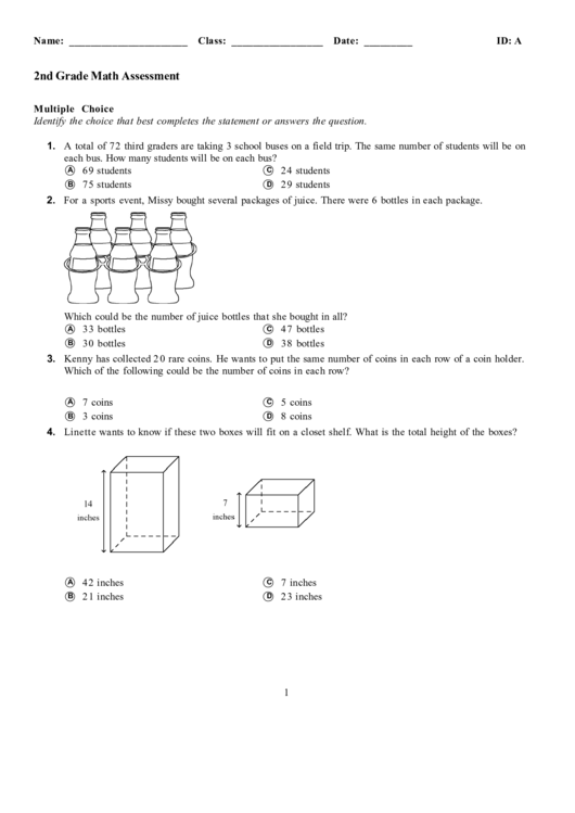 2nd Grade Math Assessment