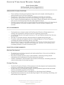 General Functional Resume Sample