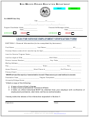 Loan For Service Employment Verification Form