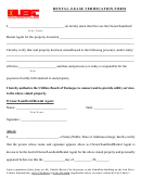 Rental /lease Verification Form