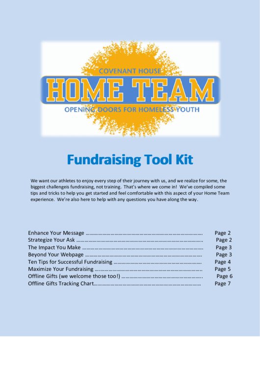 Fundraising Tool Kit Printable pdf
