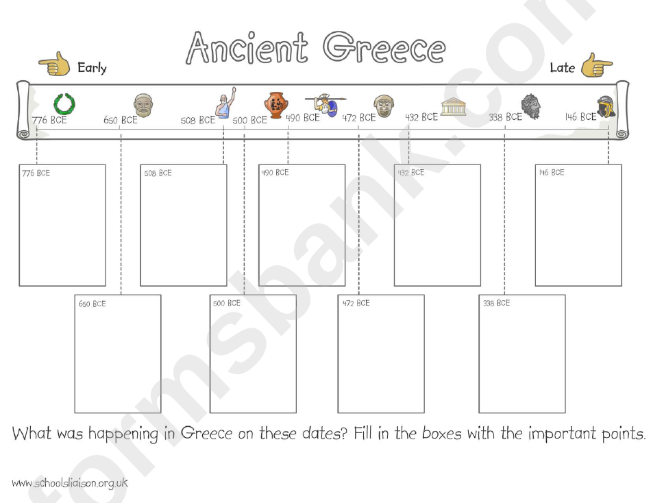 Ancient Greece Timeline Template printable pdf download