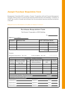 Sample Purchase Requisition Form