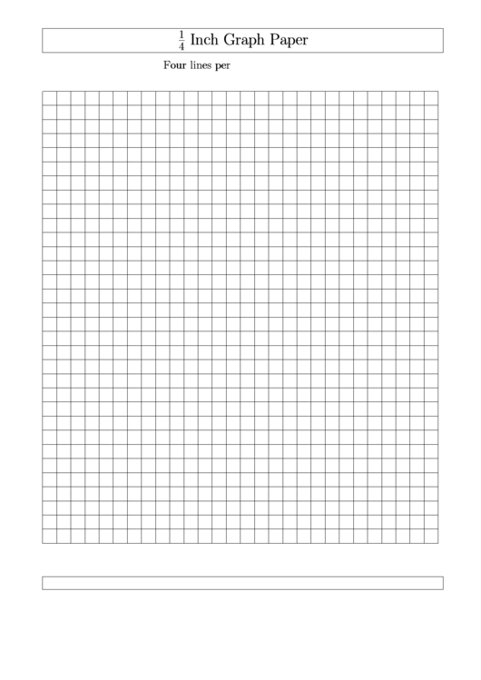 1/4 Inch Graph Paper With Black Lines Printable pdf