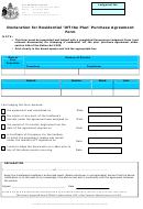 Declaration For Residential Off The Plan Purchase Agreement Form