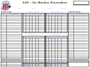 Aau - Ice Hockey Scoresheet