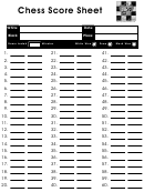 Basic Chess Score Sheet Template