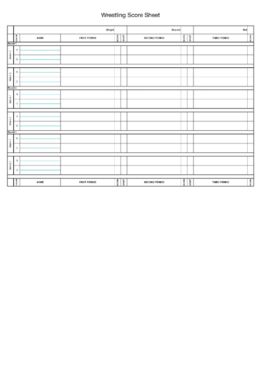 Wrestling Score Shit Printable pdf