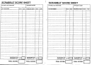 Scrabble Score Sheet