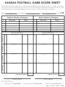 Kassaa Football Game Score Sheet