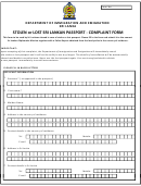 Stolen Or Lost Sri Lankan Passport Complaint Form