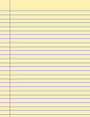 Blank Yellow Notebook Paper