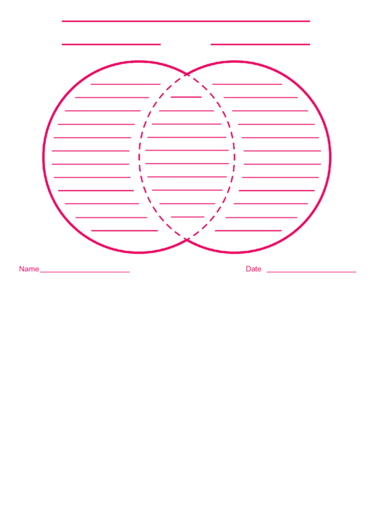 Lined Venn Diagram Template Printable pdf