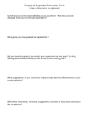Employee Appraisal Discussion Form
