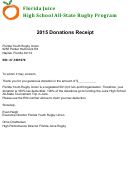 2015 Donations Receipt