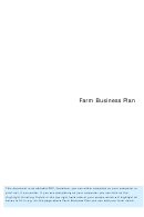 Fillable Farm Business Plan Template Printable pdf