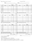 High School Bowling - Score Sheet