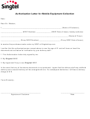 Singtel Authorisation Letter For Mobile Equipment Collection
