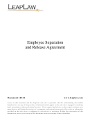 Employee Separation And Release Agreement