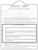The Beth Din Of America Binding Arbitration Agreement Printable pdf